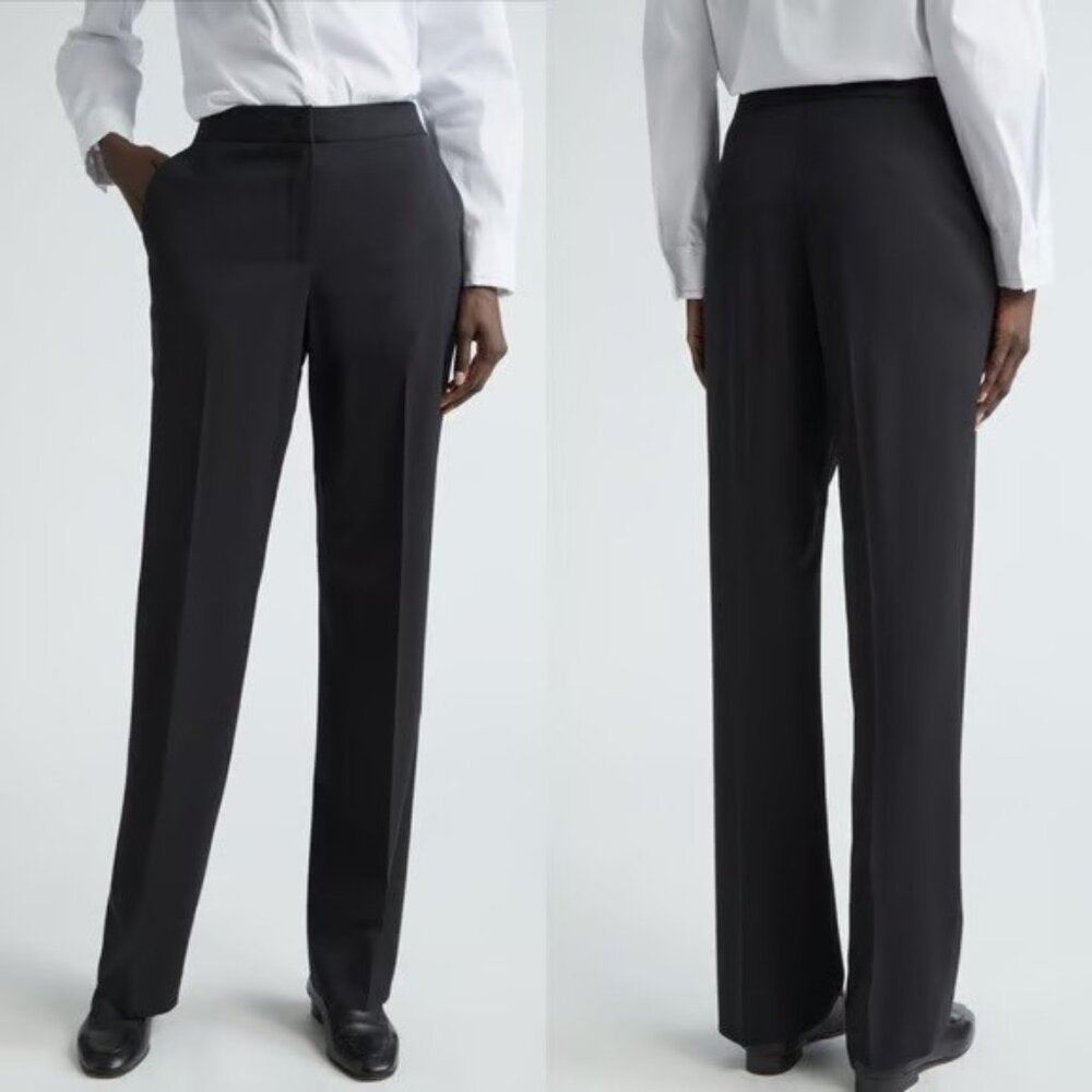 Lafayette 148 New York IRVING Straight Leg Stretch Wool Pant - Size 16 Womens